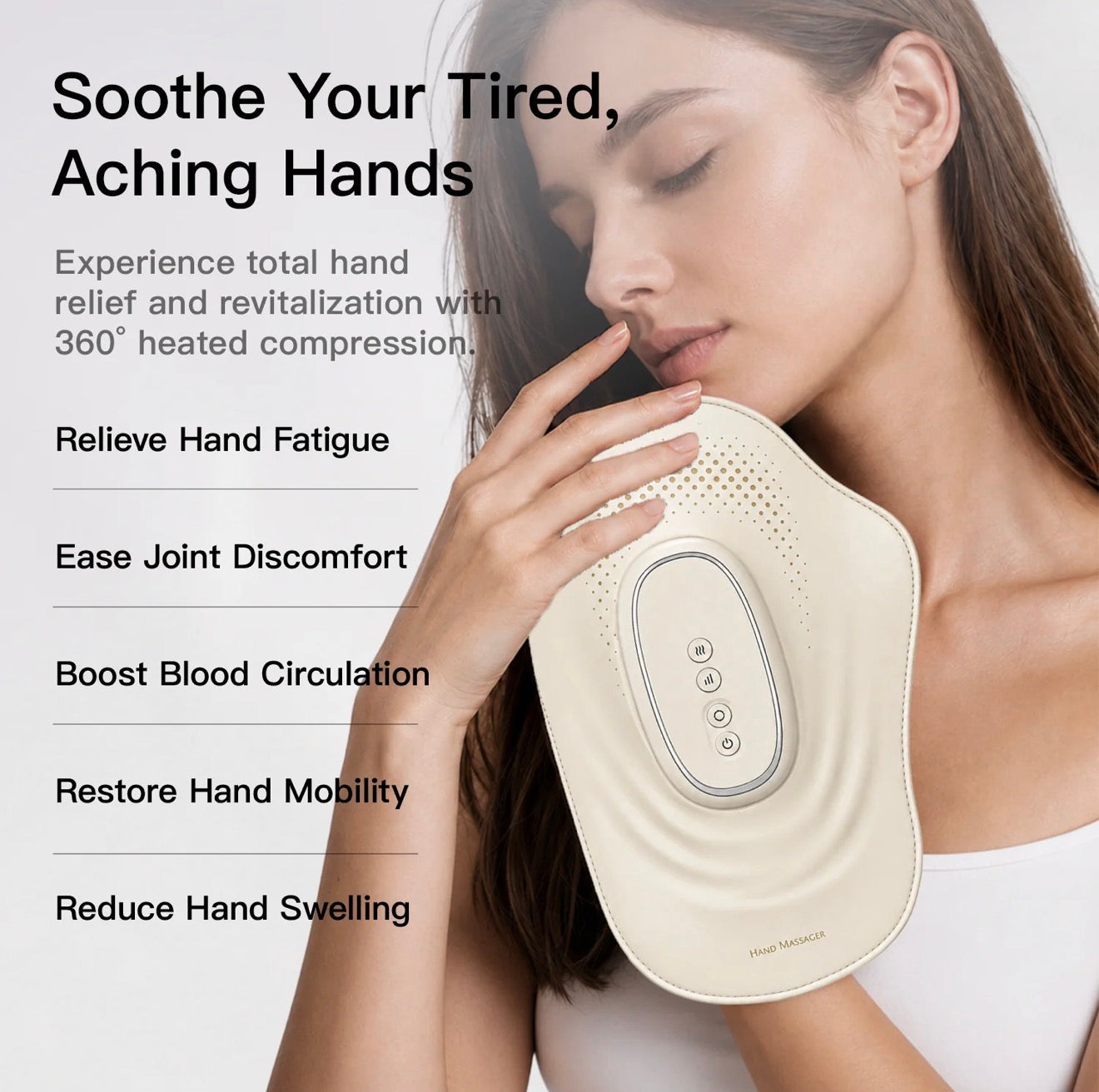 Hand and wrist comfort - heated compression massager from Ghinora