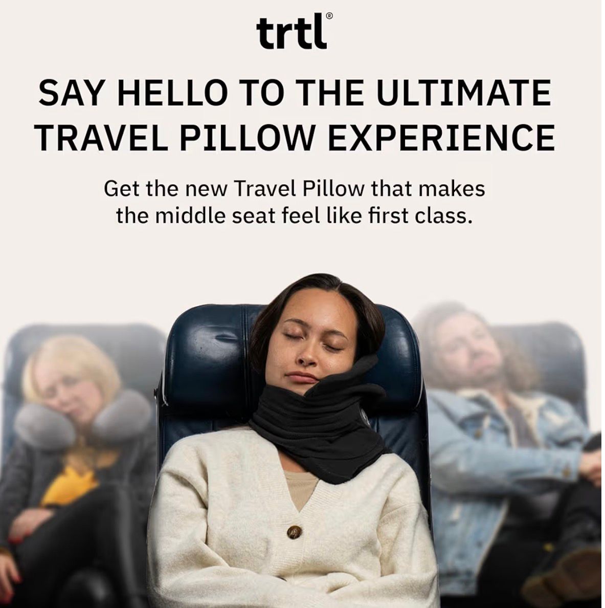 Trtl Travel Pillow folded compact size for travel bag