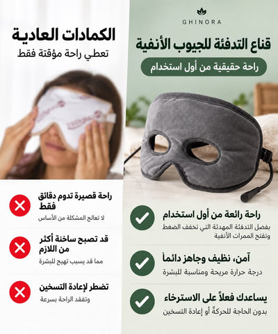 WarmVeil heated mask compared with ordinary compresses