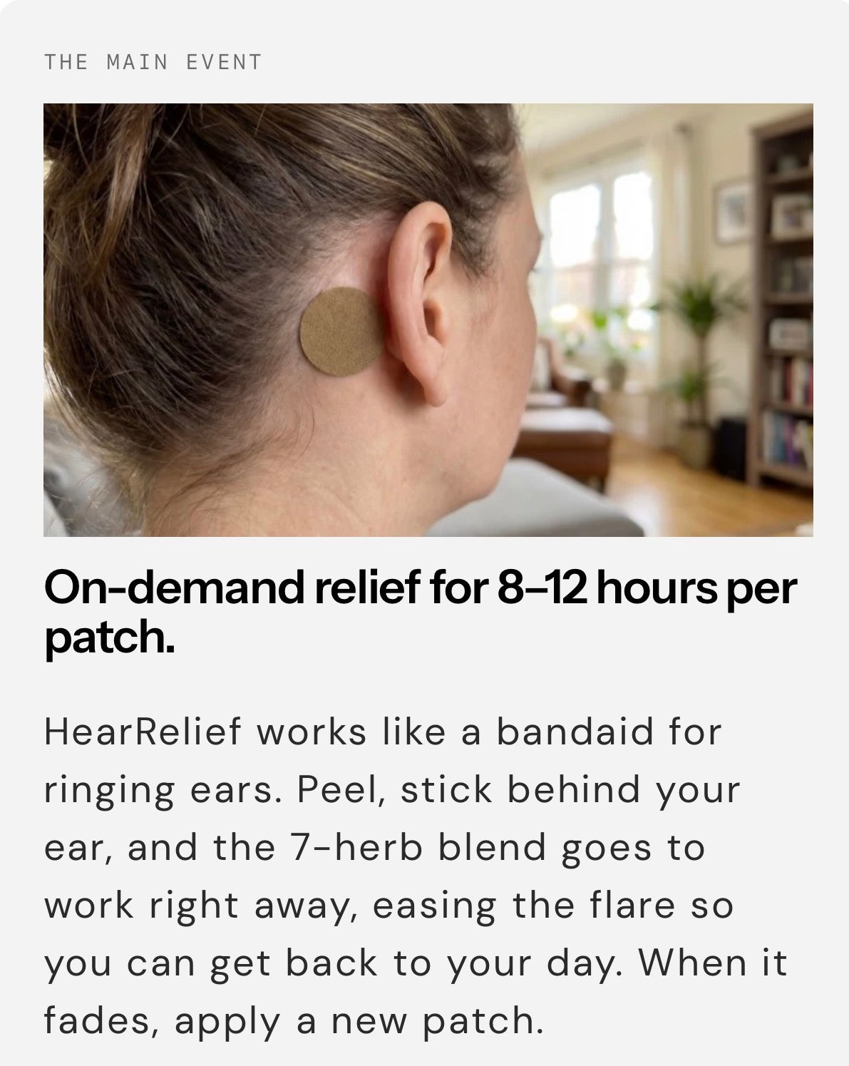 HushNight — Herbal Ear Patches for Nights with Ringing Ears