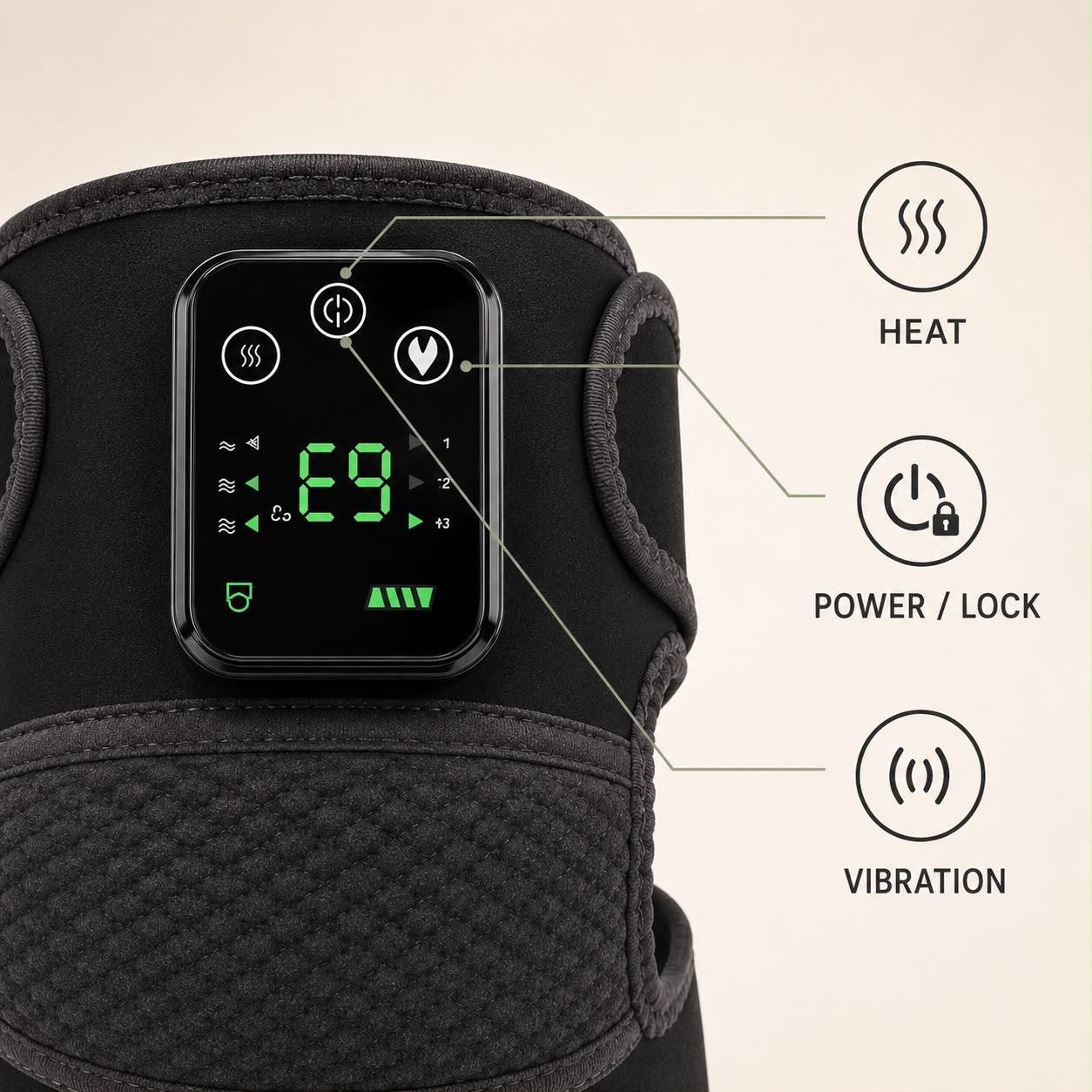 Warmknee — Heated Vibration Massager for Knee, Shoulder & Elbow