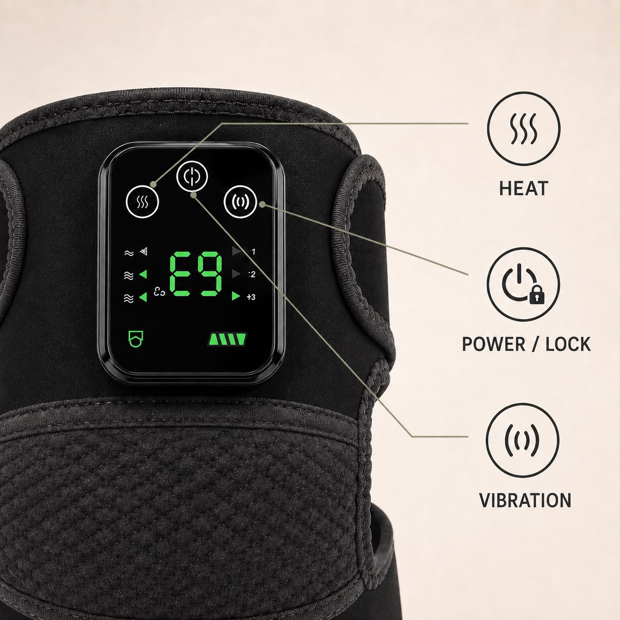 Warmknee — Heated Vibration Massager for Knee, Shoulder & Elbow
