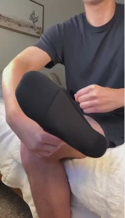 Silicone heel grip on the SoftStep sock that stops it rolling down